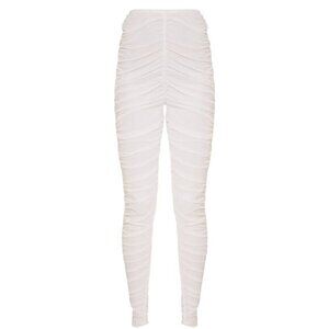 Goodtime Ruched White Leggings L